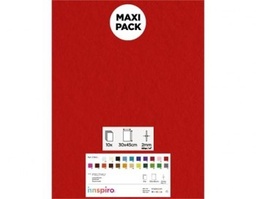 LAMINA FIELTRO ACRÍLICO ROJO 30x45 CM 160 g/m² PACK 10 UNIDADES INNSPIRO