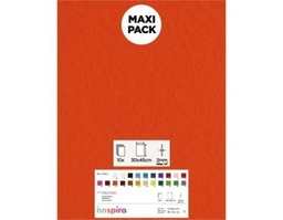 LAMINA FIELTRO ACRÍLICO ZANAHORIA 30x45 CM 160 g/m² PACK 10 UNIDADES INNSPIRO