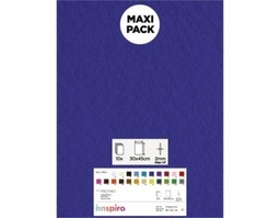 LAMINA FIELTRO ACRÍLICO AZUL FUERTE 30x45 CM 160 g/m² PACK 10 UNIDADES INNSPIRO
