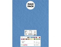 LAMINA FIELTRO ACRÍLICO AZUL NAUTICO 30x45 CM 160 g/m² PACK 10 UNIDADES INNSPIRO