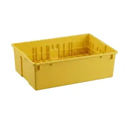 Caja Almacenamiento Grande Amarilla Sin Tapa