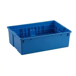 Caja Almacenamiento Grande Azul Sin Tapa
