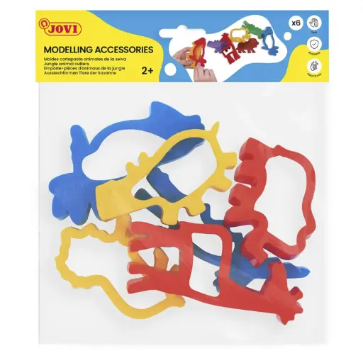 [649402] MOLDES PARA PLASTILINA – ANIMALES DE LA JUNGLA (6 UNIDADES)