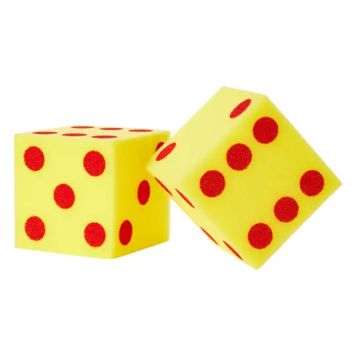 [825667] DADOS GIGANTES DE FOAM 12,5CM SET 2UDS