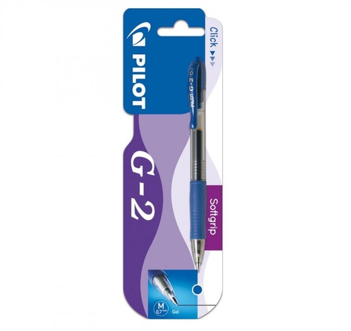 [650087] BOLÍGRAFO PILOT G-2 AZUL BLISTER 1 UD