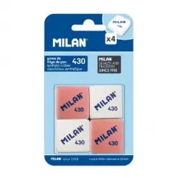 Goma De Borrar Milan 430 Miga De Pan Blíster 4 Unidades