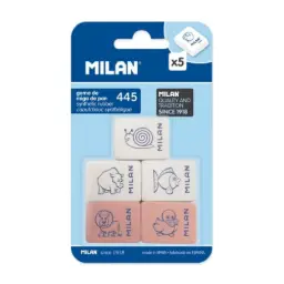 Goma De Borrar Milan 445 Miga De Pan Blíster 5 Unidades