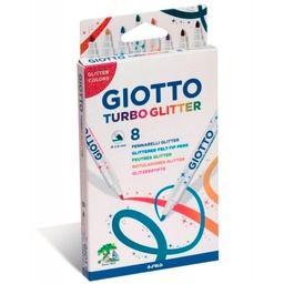 Rotulador Giotto Turbo Glitter Caja 8 Rotuladores