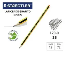 Lápiz De Grafito Staedtler Noris 120– 2b Cabeza  Naranja
