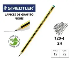 Lápiz De Grafito Staedtler Noris 120– 2h Cabeza  Verde