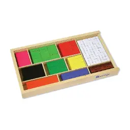 Regletas De Madera Coloreadas Con Caja 10×10