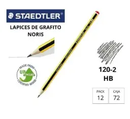 Lápiz De Grafito Staedtler Noris 120– Hb Cabeza  Rojo