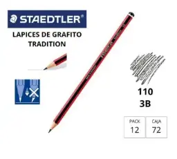 Lápiz De Grafito Staedtler Tradition 110 3b