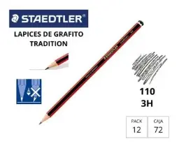Lápiz De Grafito Staedtler Tradition 110 3h