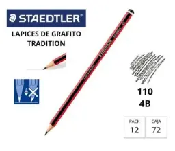Lápiz De Grafito Staedtler Tradition 110 4b