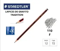 Lápiz De Grafito Staedtler Tradition 110 F