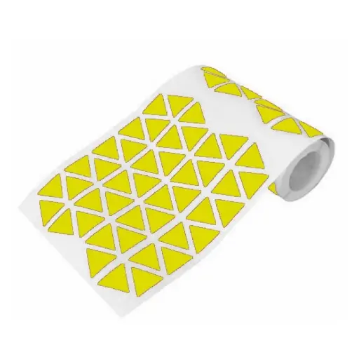 [825904] GOMETS TRIÁNGULO MEDIANO 15 MM ROLLO AMARILLO INETA
