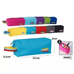 Portatodo Plano 2 Cremalleras Lagart  Pastel