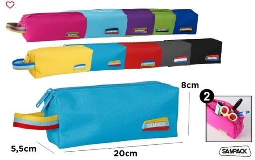 [825074] PORTATODO PLANO 2 CREMALLERAS LAGART SURTIDOS PASTEL