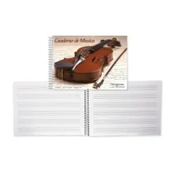 Bloc De Música Cuarto Apaisado, 20 Hojas 100 G, Pentagrama Pautado Cuadriculado 3 Mm