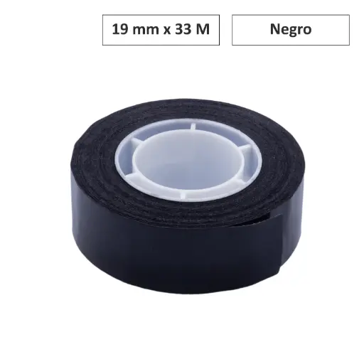 [70018] CINTA ADHESIVA NEGRO 19MM×33M 