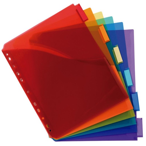 [180935] SEPARADOR A4+ EXACOMPTA PP 6 PESTAÑAS TRANSLÚCIDO