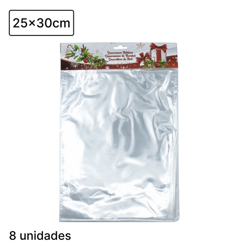 [825111] BOLSAS DE POLIPROPILENO TRANSPARENTE BOPP 25×30 CM SIN CIERRE