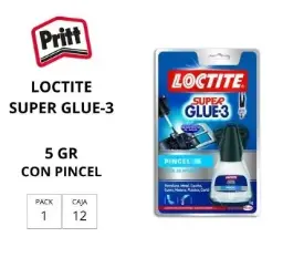 Pegamento Loctite Super Glue3 5g Aplicador Pincel
