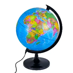 Globo Terráqueo Iluminado Giratorio 30cm Azul Raylu