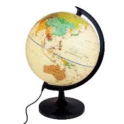 Globo Terráqueo Iluminado Giratorio 30cm Crema Raylu