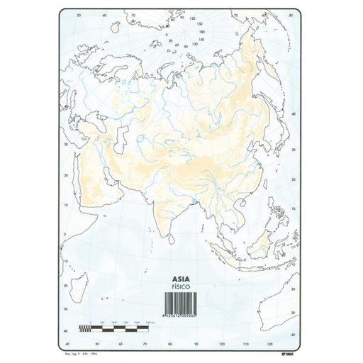 [630361] MAPAS DE ASIA FISICO BLOC 50 HOJAS