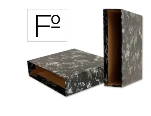 [1800921] ARCHIVADOR DE PALANCA FOLIO NEGRO JASPEADO CON CAJA