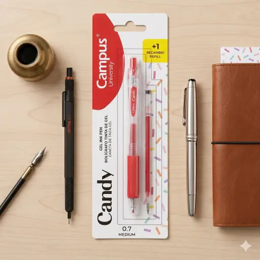 [081730] BOLIGRAFO CAMPUS CANDY ROJO C/