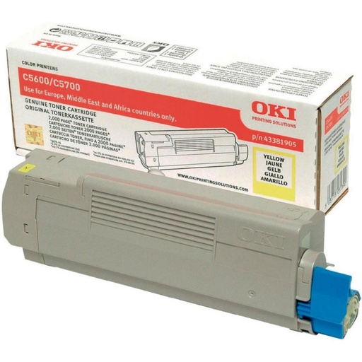 [167501] TONER OKI 43381905 AMARILLO