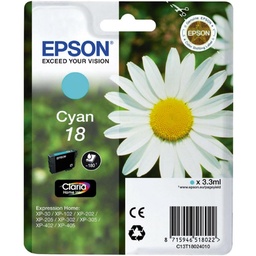 Epson Expression Home Xp-102/205/305/405 Cartucho Cian Nº18