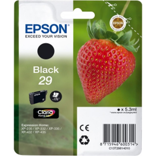 [165724] EPSON EXPRESSION HOME XP-235 CARTUCHO NEGRO Nº29