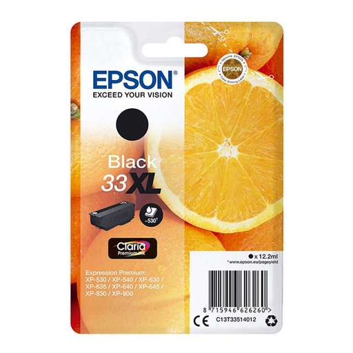 [165309] EPSON EXPRESSION HOME XP-530/XP630/XP635/XP830 CARTUCHO NEGRO 33XL