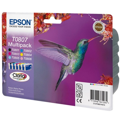 [167205] EPSON STYLUS PHOTO R-265/360/RX-560/585/685 CARTUCHO MULTIPACK 6 COLORES