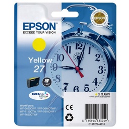 Epson Workforce Wf-3000 Y Wf-7000 Cartucho Amarillo De Alta Capacidad Nº27xl