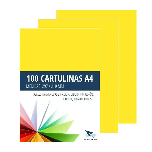 [220143] CARTULINA RAYLU PAPER A4 180 g/m² AMARILLO CANARIO