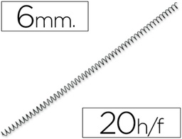 Espirales Metal 06mm Negro 4:1