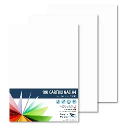 Cartulina Raylu A4 180 Gramos Blanco Pk 100 Hojas