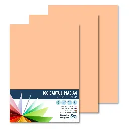 Cartulina Raylu A4 180 Gramos Carne Pk 100 Hojas