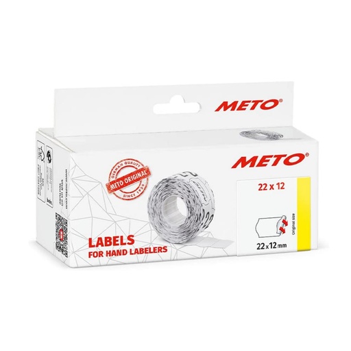 [220351] ETIQUETA METO 22X12 1LINEA BLANCO