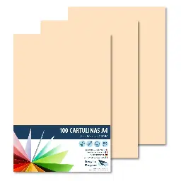 Cartulina Raylu A4 180 Gramos Crema Pk 100 Hojas