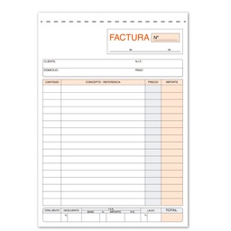 Talonario De Facturas Loan 4º Natural Duplicado Autocopiante