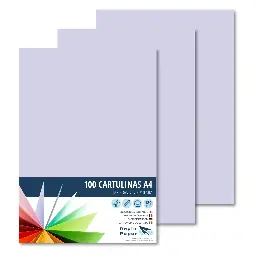 Cartulina Raylu A4 180 Gramos Lila Pk 100 Hojas