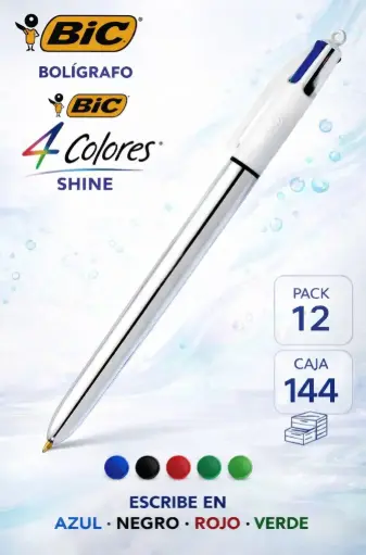 [081139] BOLÍGRAFO BIC 4 COLORES SHINE 