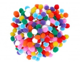 Pompones De Polipropileno Mix 10mm Bolsa 200 Uds