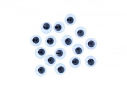 Ojos Móviles Negros Autadhesivos Redondos 8 Mm 80 Uds